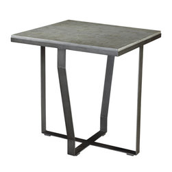 French Heritage - Torton Architectural Square End Table - Side Tables And End Tables