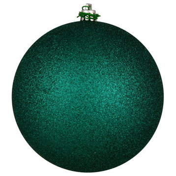 Vickerman N593041DG 12" Dark Teal Glitter Ball Ornament