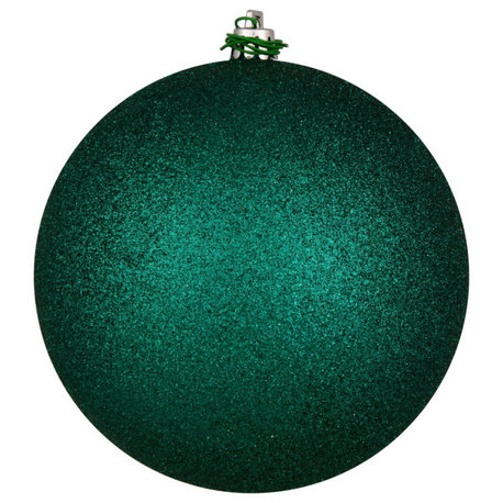 Vickerman N593041DG 12" Dark Teal Glitter Ball Ornament