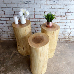 Maple log end tables - Side Tables And End Tables