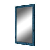 Dorian Vintage Barnwood Blue Wall Mirror 21.75"W x 57.75"H