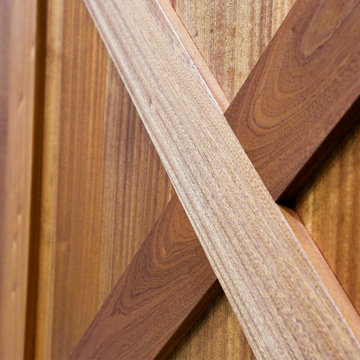 Sapele Mahogany X-Brace Carriage Doors