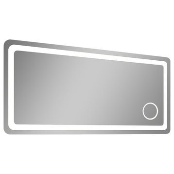 Electric LED Mirror, Rounded Edges, Magnifying Cosmetic Light, 36"x32"