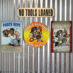 Mechanic Signs Auto Garage Sign Sets RetroPlanet.com - Artwork