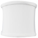 HomeConcept - Down White Clip-On Sconce Shell Lampshade - Why Upgrade to  Home Concept Signature Shades?    Top Quality Shantung Fabric means your room will glow with a rich, warm luster your guests will notice   Thicker Fabric and heavy lining so your new shade will last for years.   Heavy brass and steel frames mean you can feel the difference when you lift it.   Why? Because your home is worth it! Product details: This wall sconce shell shade has a white thick Fabric and is the perfect shade for a candelabra wall sconce.    Thick Down White Fabric  Shade Dimensions: 4 Top x 4 Bottom x 4.25 Slant Height  Clip on Fitter sits atop your candelabra bulb wall sconceÂ  (deluxe 4 prong fitter for exact positioning)  Suggested maximum wattage for shade is 40 watt candelabra bulb