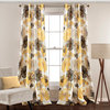 Leah Room Darkening Window Curtain Yellow/Gray Set 52x95