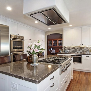 Dramatic White Kitchen in Temecula