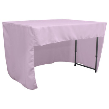 LA Linen Open Back Polyester Poplin Fitted Tablecloth 48"x30"x30", Lilac