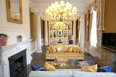 Inspiration for a large traditional living room in London.