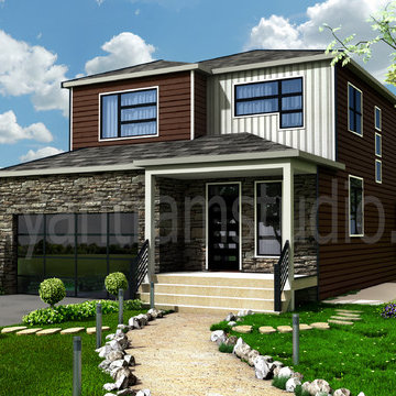 House Exterior Designs In Contemporary Style 3d View