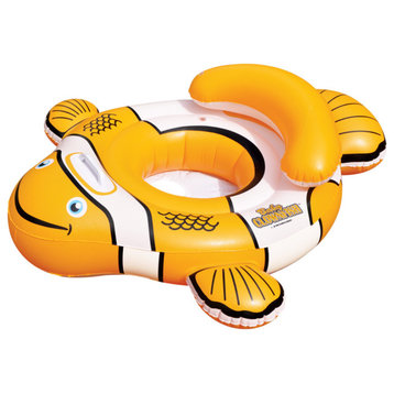 40'' Orange and White Inflatable Clownfish Baby Pool Float