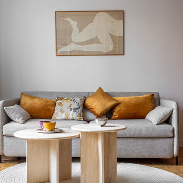 Réinventer un appartement de 47m² par la courbe et les couleurs