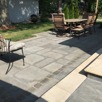 Duck Grey Patio with Cobblestone Accent