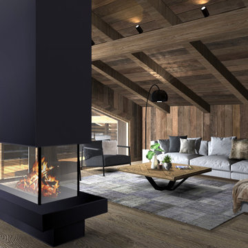 3D Salon - Rénovation d'un ancien hôtel en 9 appartements haut de gamme