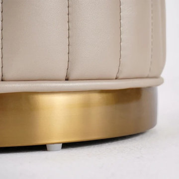 Off-White Makeup Vanity with Stool