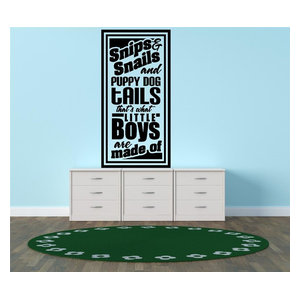Snips And Snails And Puppy Dog Tails Textual Art Wall Plaque