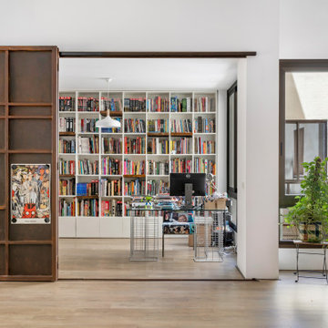 Vista de la zona de estudio y librería