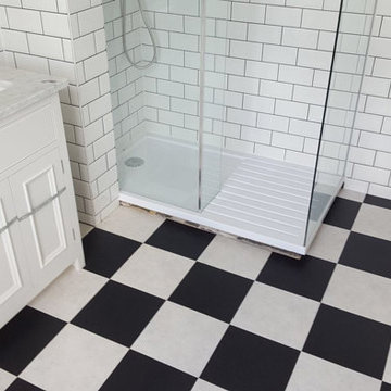 Black & White Amtico Tiles Installation to Floor