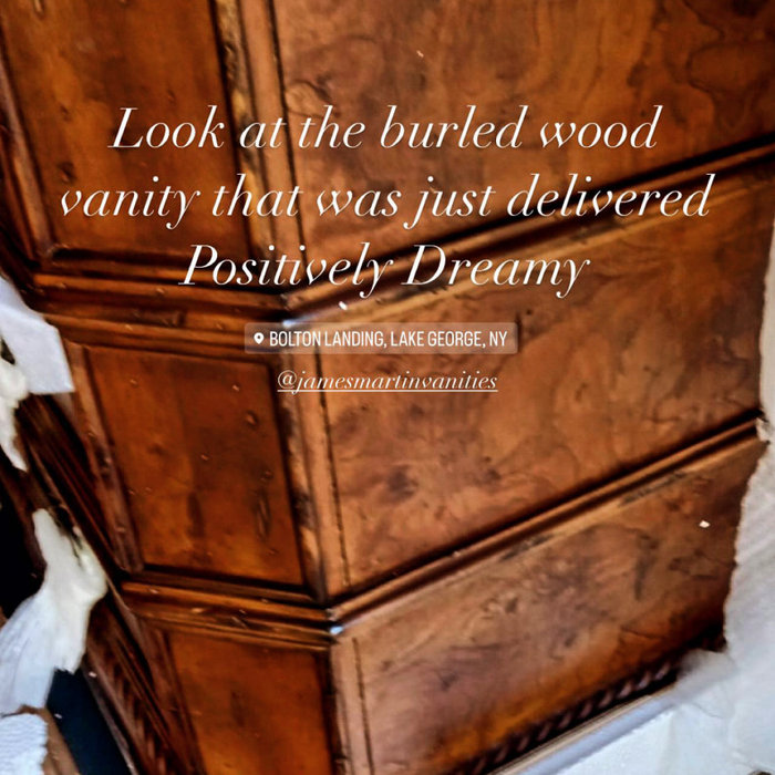 English Burled Wood Vanity by James Maritn Vanities