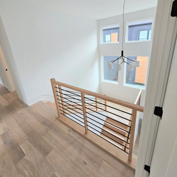 Project #108 | Red Oak Staircase in Light-Filled Space
