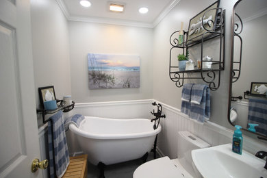 Example of a beach style bathroom design in Atlanta