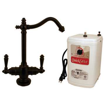 Victorian 9" Hot And Cold Water Dispenser and Tank, Oil Rubbed Bronze