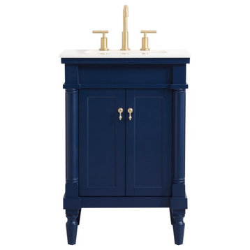 Lewis 24" Single Bathroom Vanity, Blue