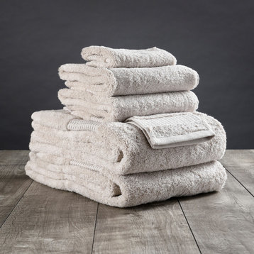 Delilah Home 100% Organic Cotton Bath Towels, Natural, 6-Piece Set