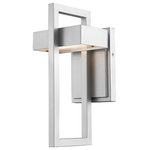 Z-Lite - Luttrel 1-Light Outdoor Wall Sconce In Silver - This 1-Light Outdoor Wall Sconce From Z-Lite Is A Part Of The Luttrel Collection And Comes In A Silver Finish.It Measures 12" High X 6" Long X 6" Wide. This Light Uses 1 Led-Integrated Bulb(S). Wet Rated. Can Be Used In Wet Environments Like Uncovered Outdoor Areas. This item includes a 3 years warranty. This item ususally ships in 2 days.   This light requires 1 ,  Watt Bulbs (Not Included) UL Certified.