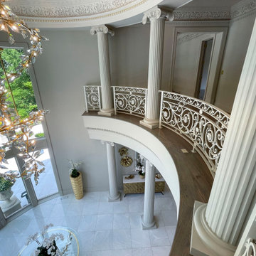104_Curved Staircases in 18th Century French Inspired Mansion, Mclean VA 22101