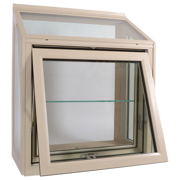 Garden Window Tan, 40"x36", Oak Seat Board, Low-E Insulated Glass