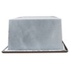 8" x 36" White Matte Stainless Steel Vertical Triple Shelf Bath Shower Niche