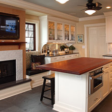kitchen fireplace