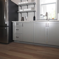 Law Office: Pre-Oiled Engineered Birch in Stone - Engineered Wood Flooring