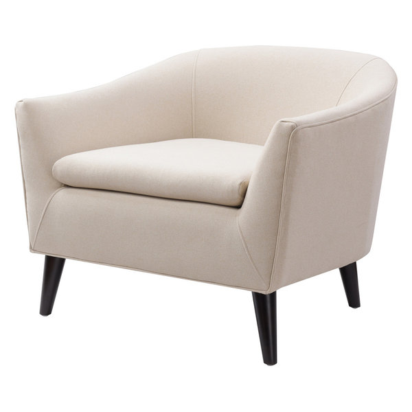 Lia Mid-Century Barrel Accent Chair Sky Neutral