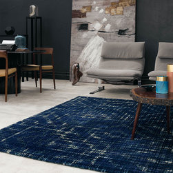 Bloome Rugs 58508 in Navy by Ted Baker - Rugs