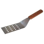 Ballington - 12" Stainless Steel Spatula Turner Riveted Wood Handle Perforated BBQ Grilling - The full sized large grilling spatula with perferations features wooden handle with rivet design. It's stainless steel construction makes it perfect for a professional chef, restaurant use, or any kitchen cook. The large flexible heavy-duty surface measures 12" overall with squared edge to get in those corners. It's great for pancakes, eggs, hamburgers, potatoes, carne asada or anything on the grill.