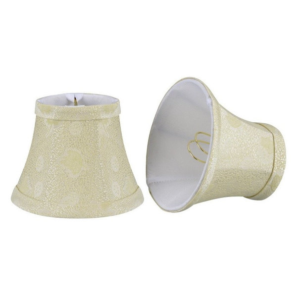 30007-5 Small Bell  Chandelier Clip On Lamp Shade Butter Creme 3