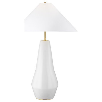 Kelly Wearstler Contour 1-LT Tall Table Lamp KT1231ARC1 - White