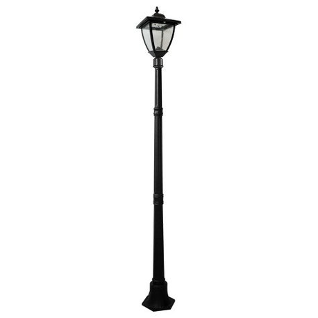 72" Bayport Solar Lamp Post With Natural White LEDs