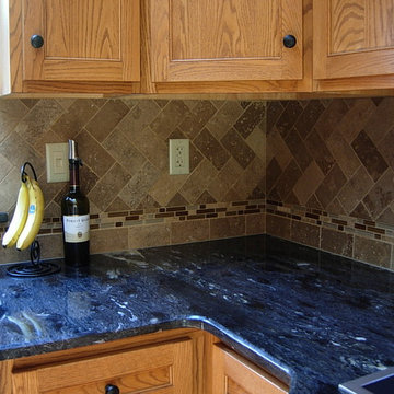 Warm Herringbone Kitchen Design