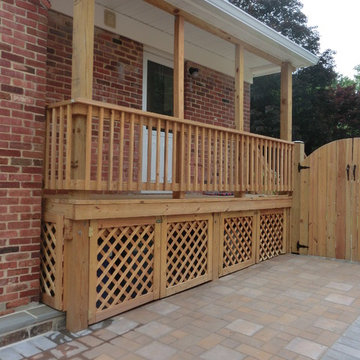 Porch and Paver Driveway