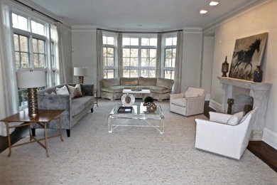 Living room - eclectic living room idea in New York