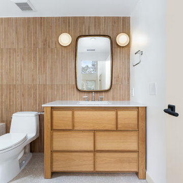 A Japandi-Inspired Bathroom Remodel and Eclectic Half Bath Addition