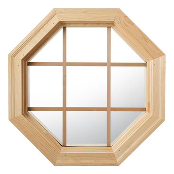 Large Cabin Light 4 Season Wood Window With Grille, Low-E Insulated Glass