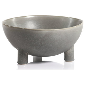 Orme Glazed Ceramic Decorative Bowl, 12"