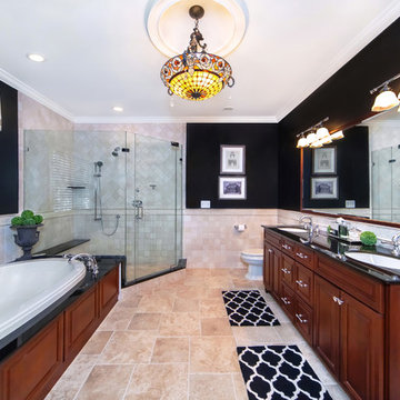 Master Bathroom with Black Walls