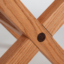 X-Base Stools - Leather Upholstery - Footstools And Ottomans