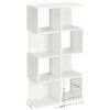 4-Shelf Eco-friendly Malibu Bookcase Storage in White
