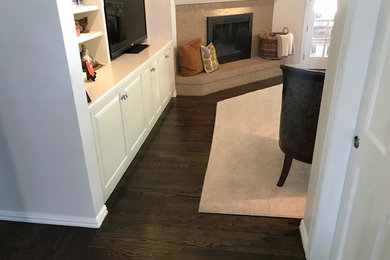 Transitional living room photo in Denver